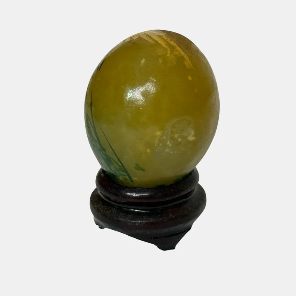 Vintage Hand Painted Jade Eggs‎ 1.5